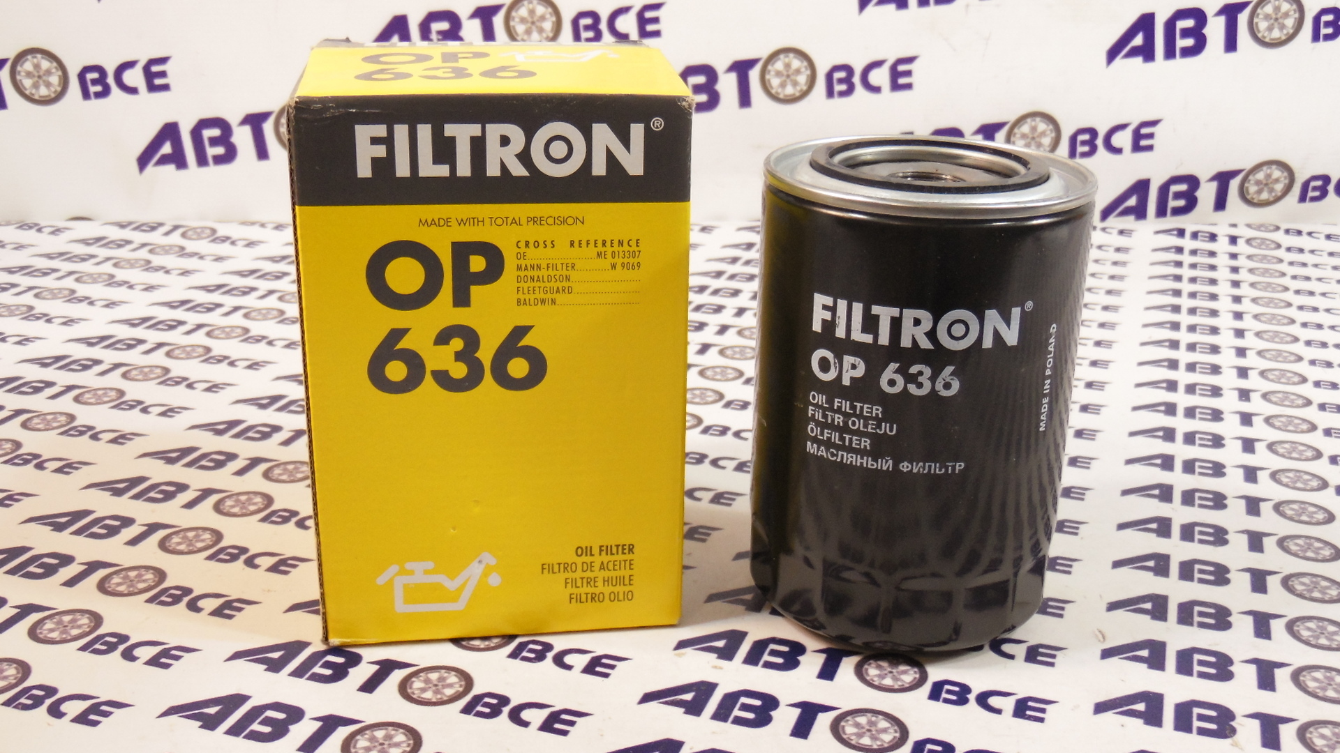 Фильтр масла OP636 корпусной FILTRON